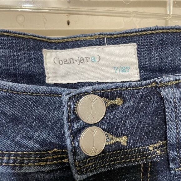 Women's Flare Jeans Banjara Boot Leg Boho Jeans Size 27 Raw Hem Festival - Picture 3 of 6